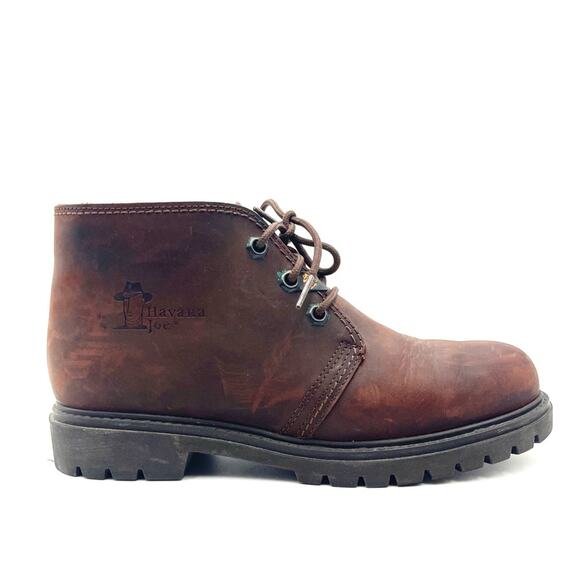 HAVANA JOEs Panama Jack men\'s brown leather ankle lace up boots size EU 41/US 8